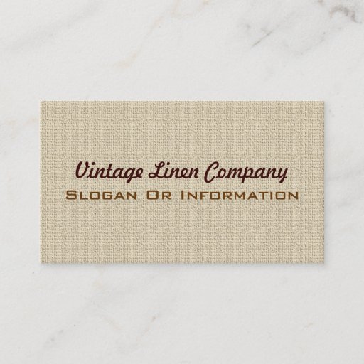 Customizable Vintage Linen Background Business Cards