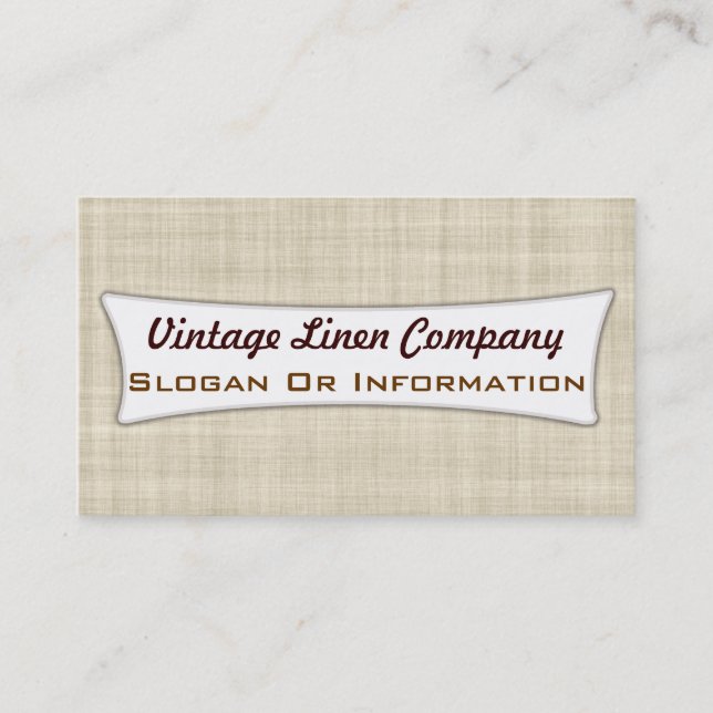 Vintage Linen Business Cards (Front)