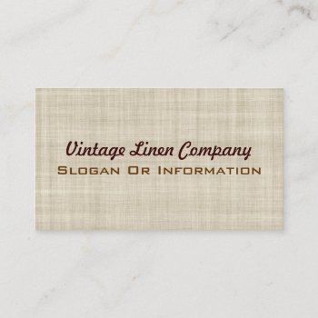 Vintage Linen Business Cards by mvdesigns at Zazzle