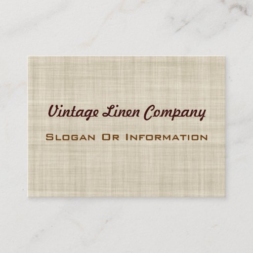 Customizable Vintage Linen Business Cards