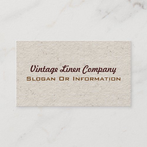 Vintage Linen Fabric Business Cards
