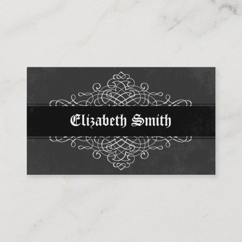 Vintage Lines Business Card  Black