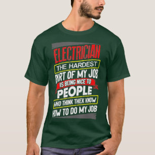 Vintage Linesman Wireman Facts Electrician Part T-Shirt