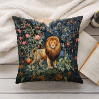 Vintage Lion Botanical Floral Jungle