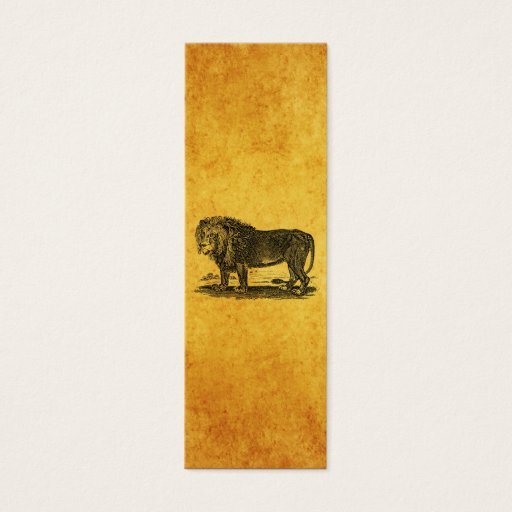 Customizable Vintage Lion Illustration - 1800's African Animal Business Card Template