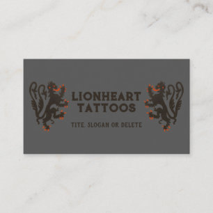 Vintage Lion Illustration Business Card