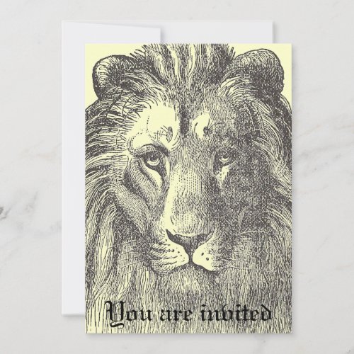 Vintage Lion Invitation