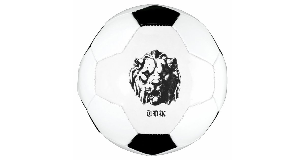 Vintage Lion Monogram/Personalized Soccer Ball