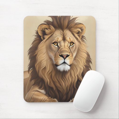 Vintage Lion Painting    Mouse Pad