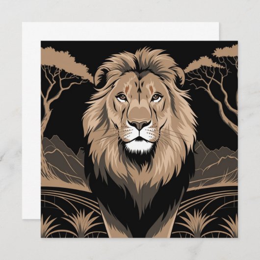 Vintage Lion Portrait (Front/Back)