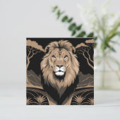 Vintage Lion Portrait (Standing Front)