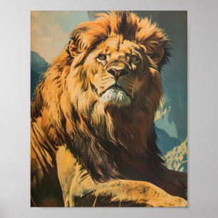 Vintage Lion Poster