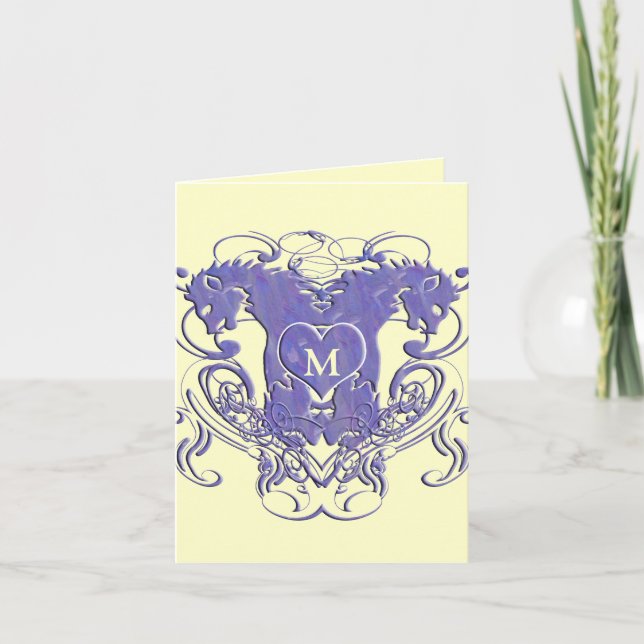Vintage Lion Rampant Thank You Card (Front)