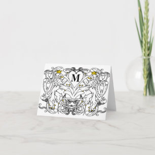 Vintage Lion Rampant Thank You Note Card