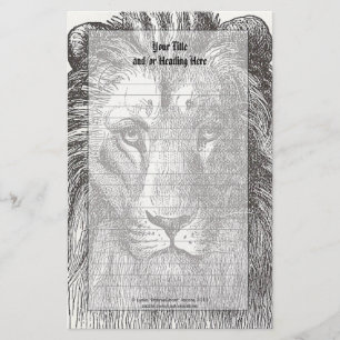 Vintage Lion Stationery