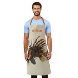 Vintage Lionfish Fish, Marine Ocean Life Animal Apron