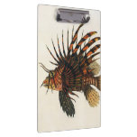Vintage Lionfish Fish, Marine Ocean Life Animal Clipboard
