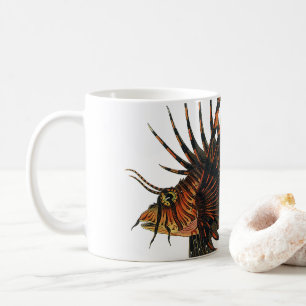 Vintage Lionfish Fish, Marine Ocean Life Animal Coffee Mug