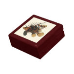 Vintage Lionfish Fish, Marine Ocean Life Animal Jewelry Box
