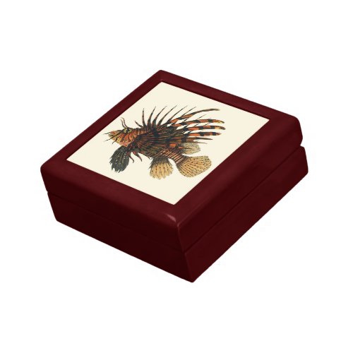 Vintage Lionfish Fish Marine Ocean Life Animal Jewelry Box