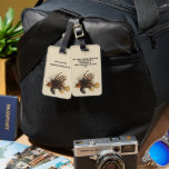 Vintage Lionfish Fish, Marine Ocean Life Animal Luggage Tag