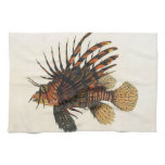 Vintage Lionfish Fish, Marine Ocean Life Animal Towel