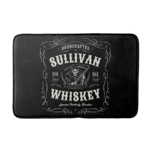 Vintage Liquor ADD NAME Old Grim Reaper Whiskey Bath Mat