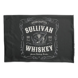 Vintage Liquor ADD NAME Old Grim Reaper Whiskey Pillow Case