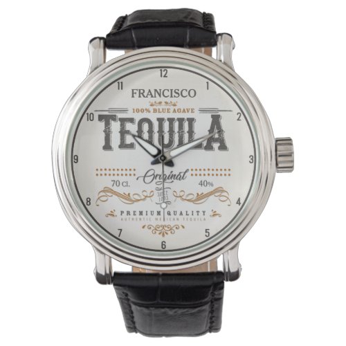 Vintage Liquor Personalized Mexican Tequila Bar  Watch