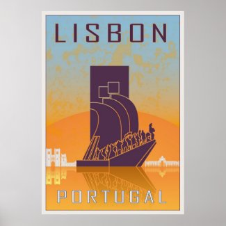 Vintage Lisbon poster