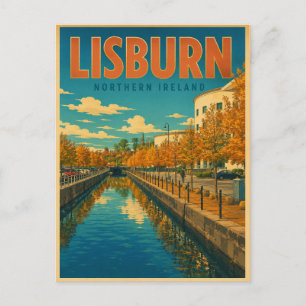 Vintage Lisburn Northen Ireland gifts and souvenir Postcard