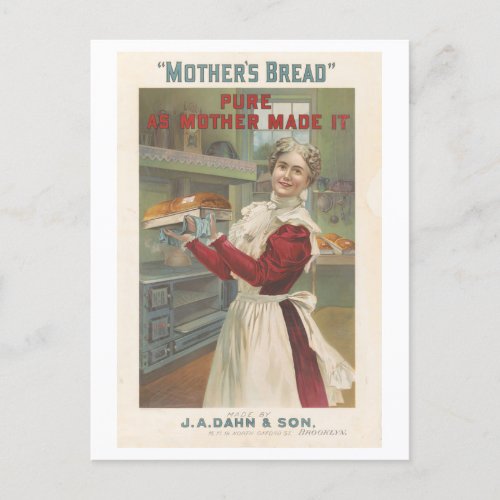 Vintage Lithograph Advertisement for Bread Postcard