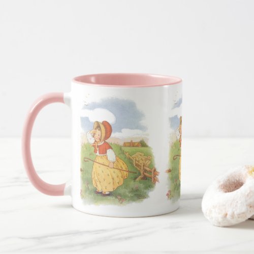 Vintage Little Bo Peep Mother Goose Nursery Rhyme Mug