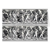 Vintage Little Book Carrying Cherubs Bookmark (Front Horizontal)