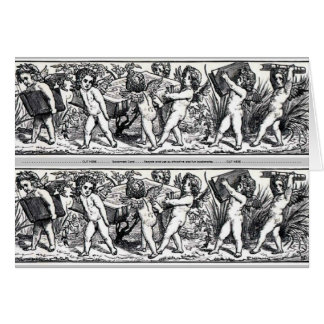 Vintage Little Book Carrying Cherubs Bookmark Cards