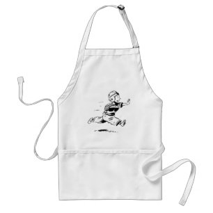 Vintage Little Boy Running Back American Football Adult Apron