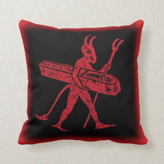 Vintage little devil throw pillow