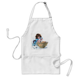 Vintage Little Girl Baking Apron