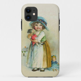 Vintage Little Girl Chubby Cheeks Hat Dolls iPhone 11 Case