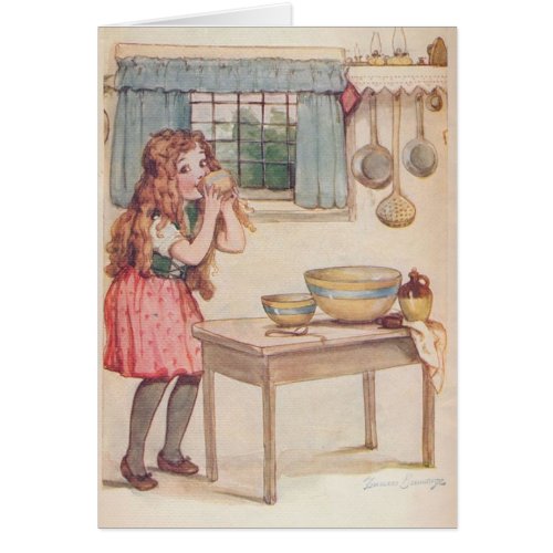 Vintage _ Little Girl in the Kitchen