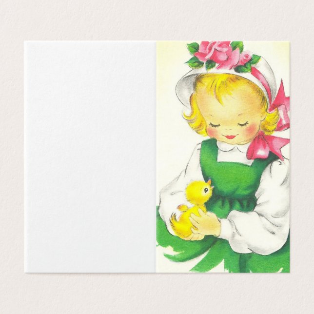 Vintage Little Girl Retro Cute (Outside Unfolded)