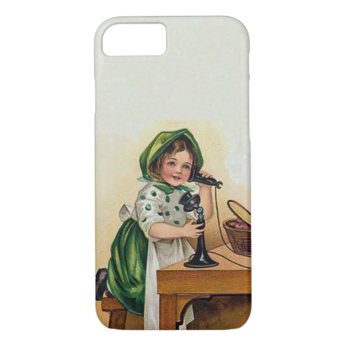 Vintage Little Girl St Patricks Day iPhone 87 Case