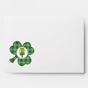 Vintage Little Irish Girl St. Patrick's Day Envelope