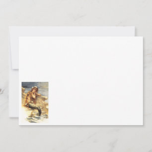 Vintage Little Mermaid  Note Card