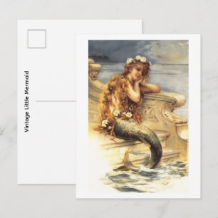 Vintage Little Mermaid Postcard