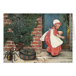 Vintage Little Miss Muffet Spider Nursery Rhyme