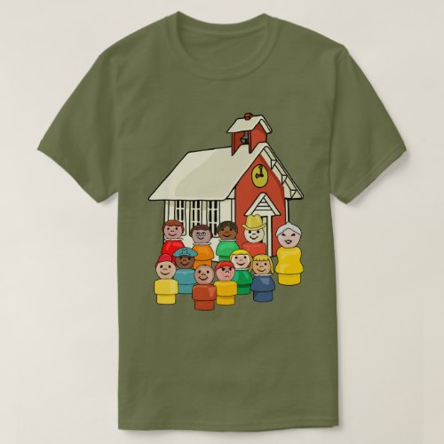 Vintage Little People School Photo T_Shirt