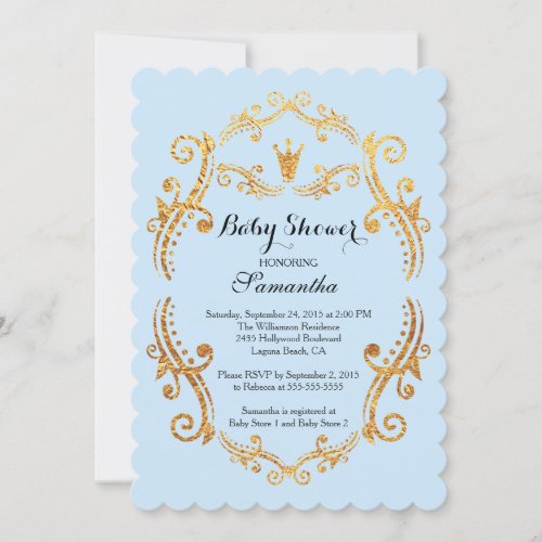 Vintage Little Prince Baby Shower Invitation