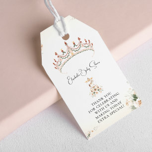 Vintage   Little Princess Baby Shower Thank You Gift Tags