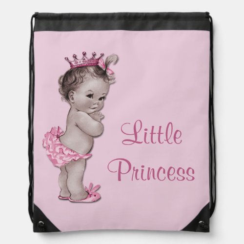 Vintage Little Princess Pink Baby Diaper Bag